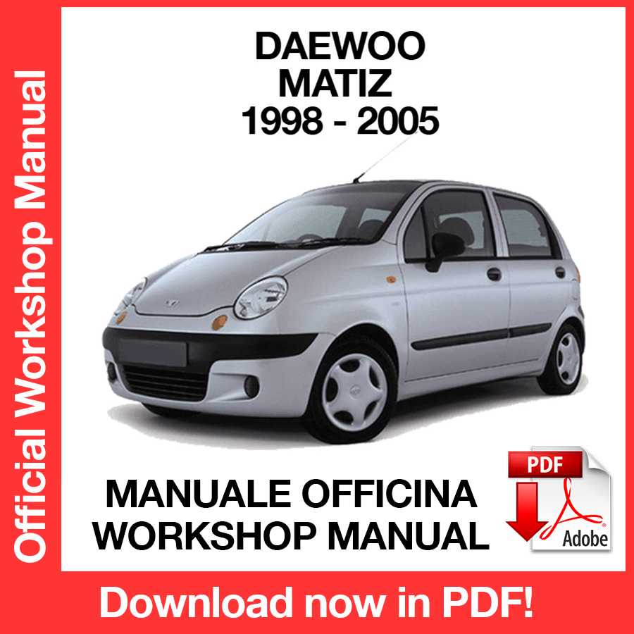 Workshop Manual Daewoo Matiz M100 (1998-2005) (EN)