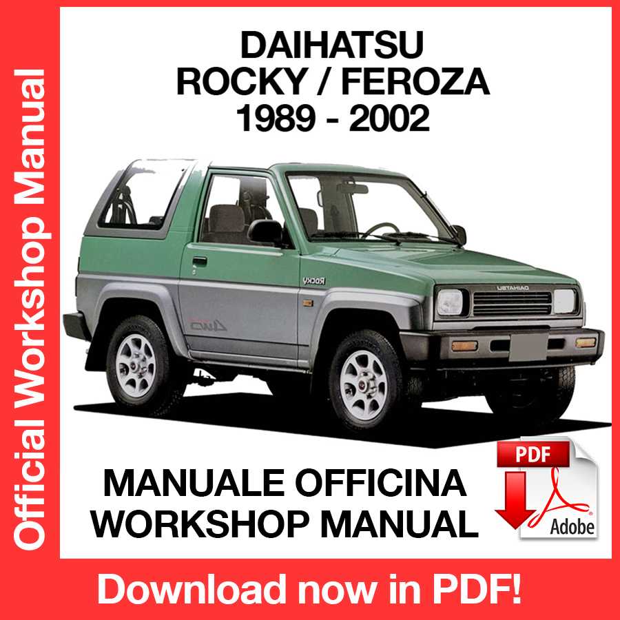 Workshop Manual Daihatsu Rocky / Feroza / F300 (1989-2002) (EN)