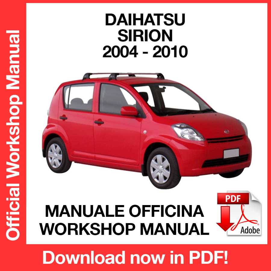 Workshop Manual Daihatsu Sirion M300 (2004-2010) (EN)