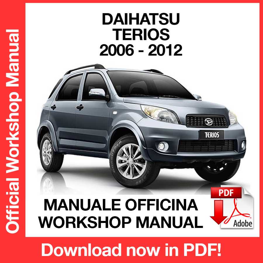 Workshop Manual Daihatsu Terios  J200 (2006-2012) (EN)