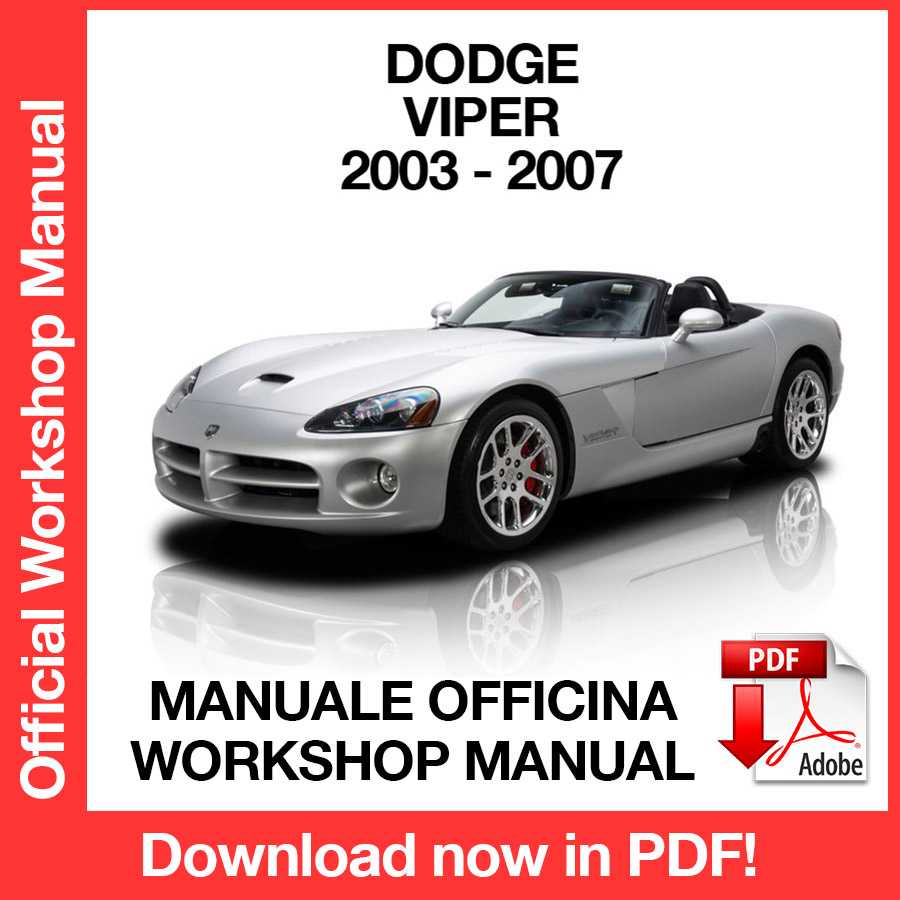 Workshop Manual Dodge Viper ZB (2003-2007) (EN)
