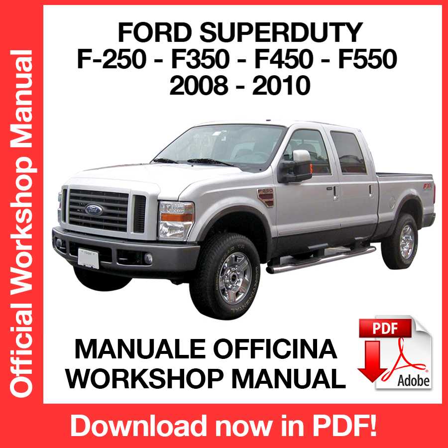 Workshop Manual Ford F-250 F-350 F-450 F-550 (2008-2010) (EN)