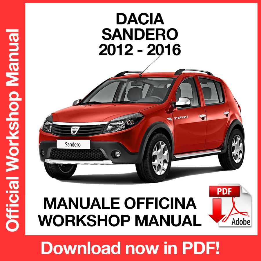 Workshop Manual Dacia Sandero (2012-2016) (EN)