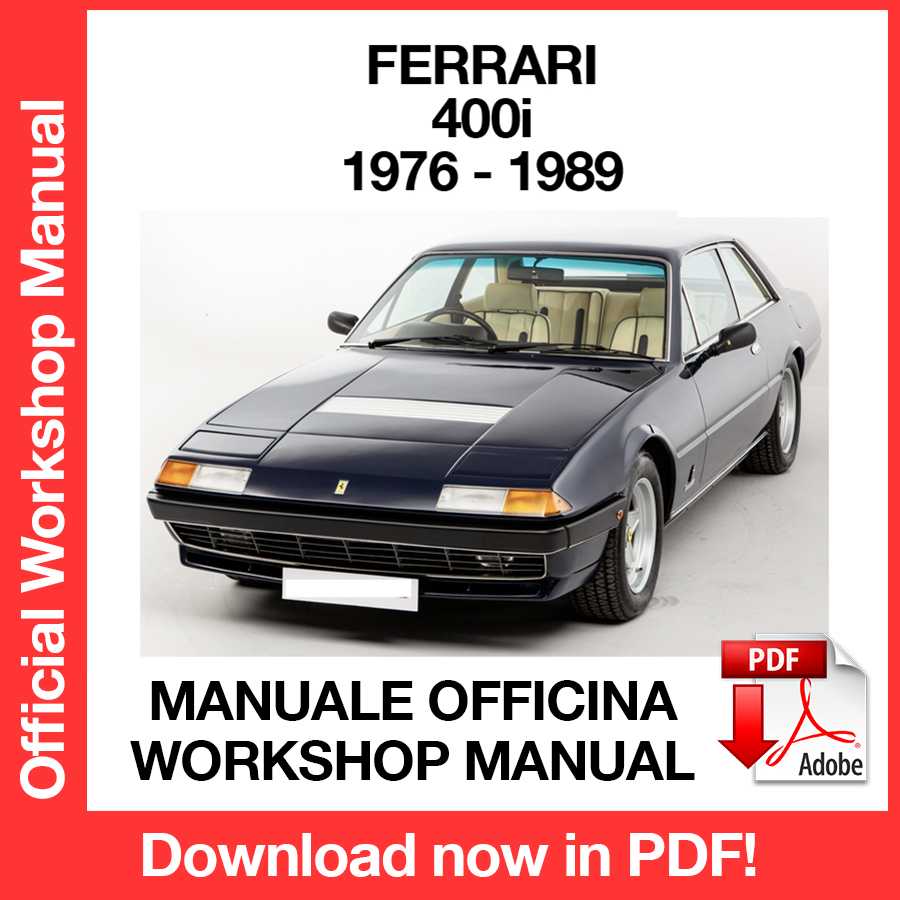 Workshop Manual Ferrari 400i (1976-1989) (EN) (ITA)