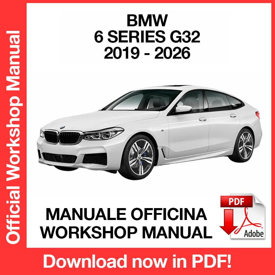 Manuale Officina BMW Serie 6 Grand Coupe G32 (2019-2026) (EN)