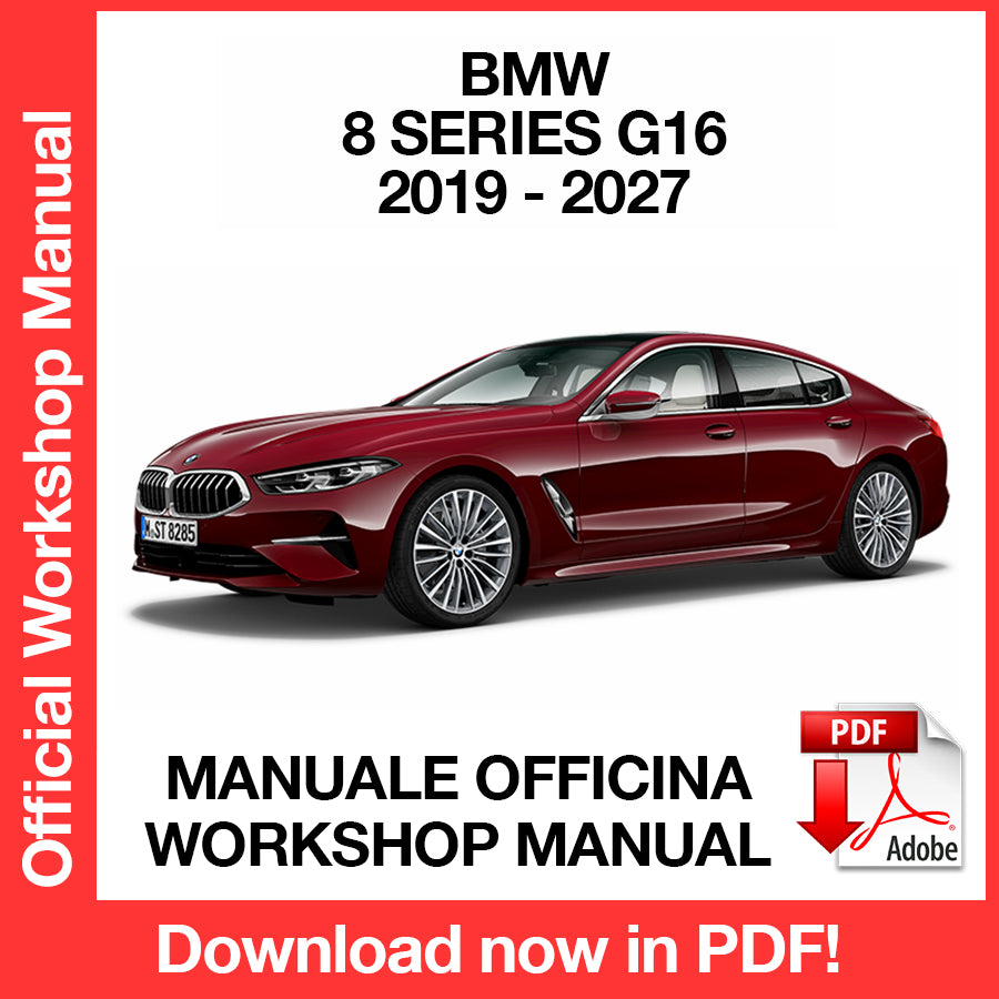 Manuale Officina BMW Serie 8 Gran Coupe G16 (2019-2027) (EN)