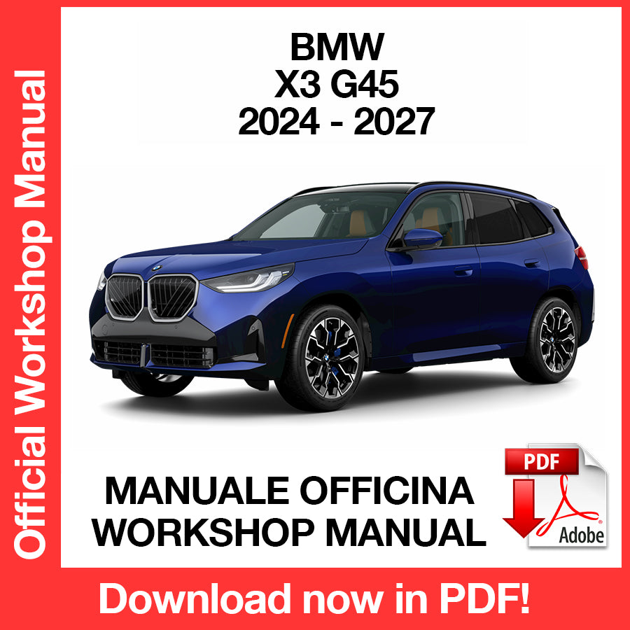 Manuale Officina BMW X3 G45 (2024-2027) (EN)