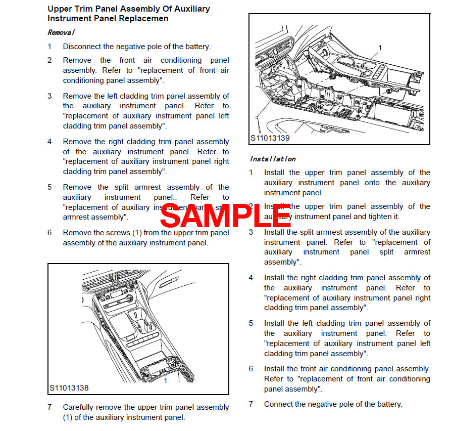 Workshop Manual Saic Maxus V90 (2019) (EN)
