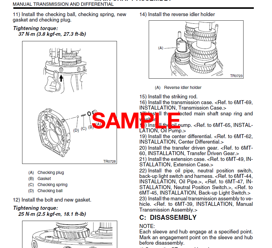 Workshop Manual Subaru Impreza Wrx GD (2002) (EN)