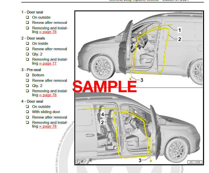 Workshop Manual Volkswagen Sharan (1995-2010) (EN) – Manuali-Officina