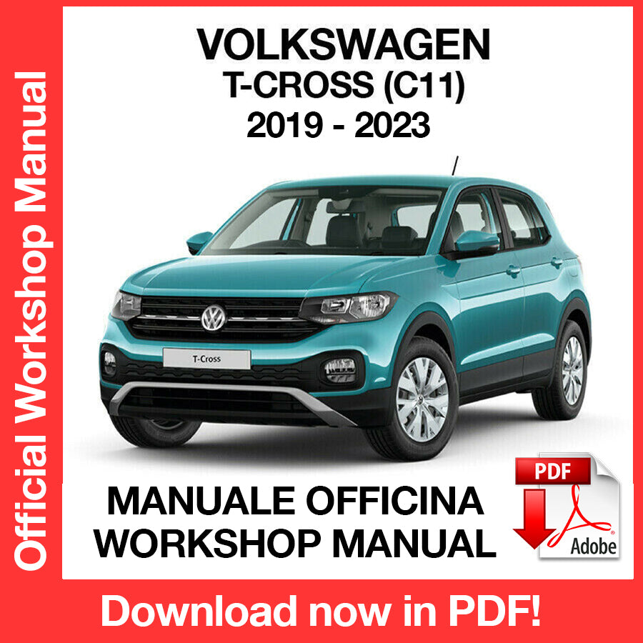 Manuale Officina Volkswagen T-Cross (2019-2023) (EN)